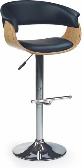 Sgabello da bar H-45 in nero