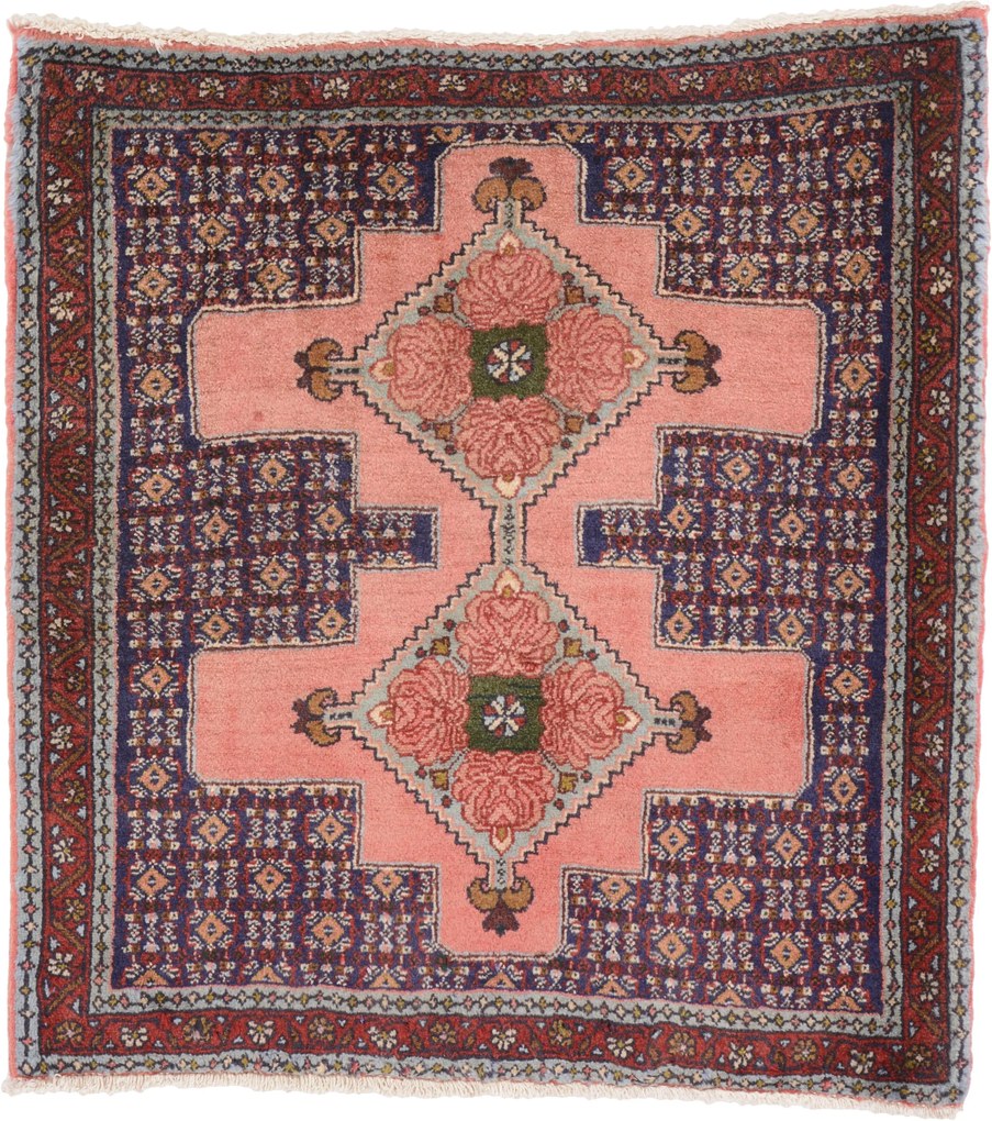 Senneh Tappeto 80 x 70 (Iran) Annodato A Mano