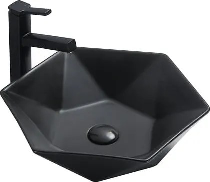 Mexen Mery lavabo da appoggio 48 x 41 cm, nero opaco - 21984885