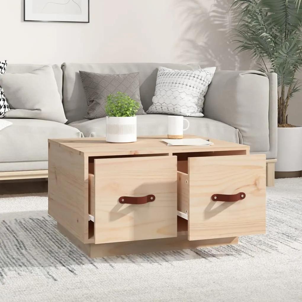 Tavolino da salotto 60x53x35 cm in legno massello di pino