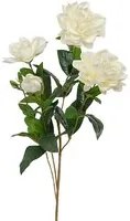 Set 3 Rami Artificiali di Gardenia Altezza 70 cm Bianco