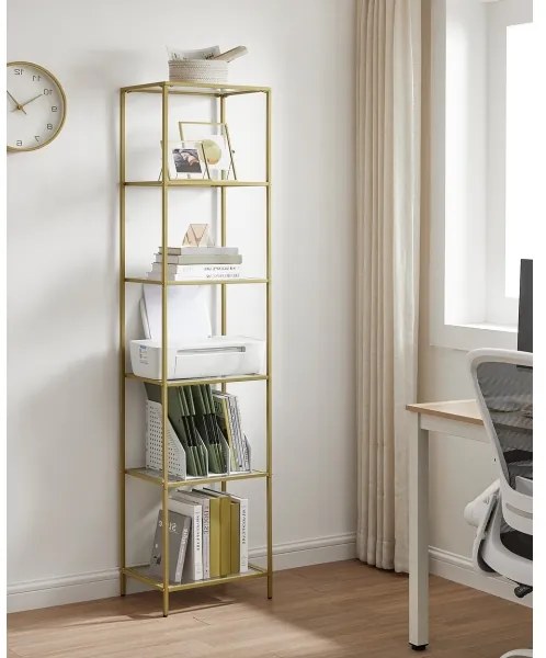 Libreria GLASY dorata