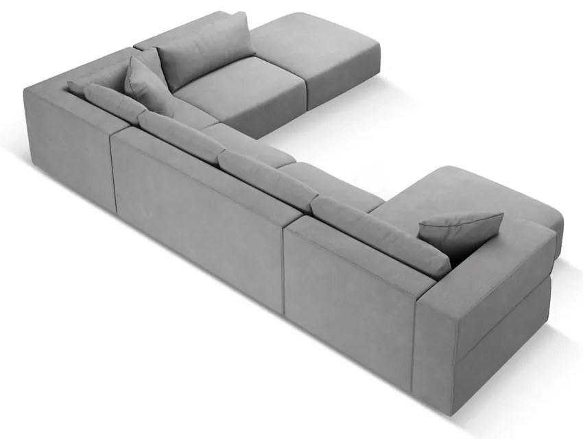 Divano a U angolare grigio chiaro, angolo destro Esther - Milo Casa