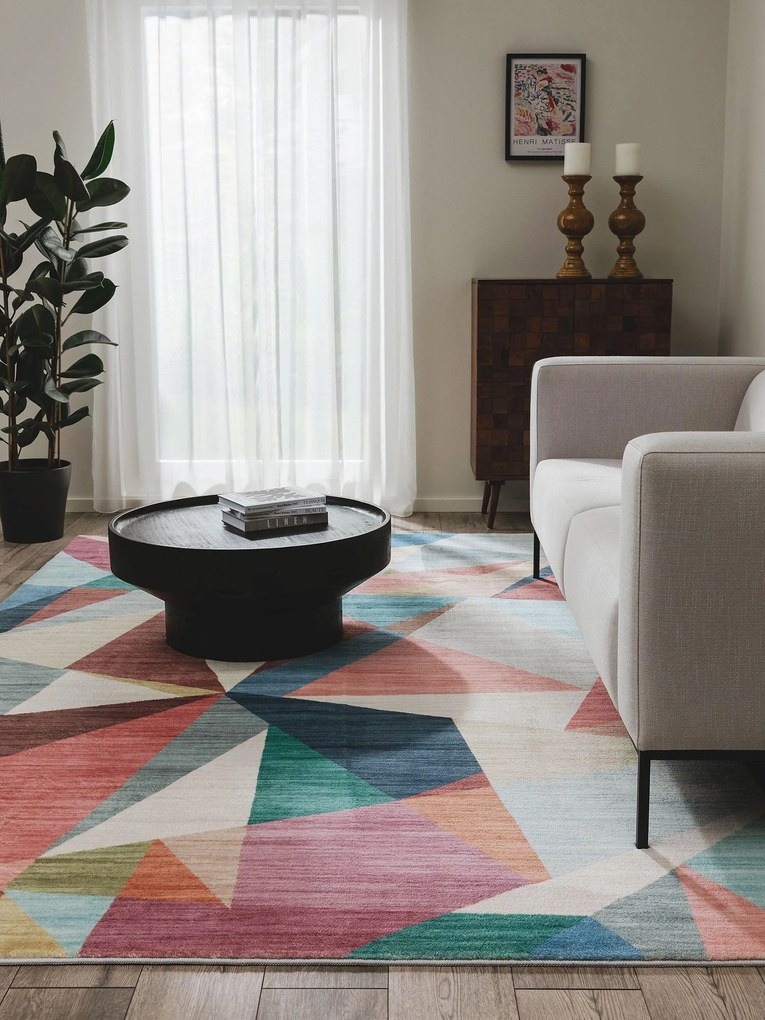 benuta Pop Tappeto Mara Multicolor/Fucsia 80x150 cm - Tappeto design moderno soggiorno