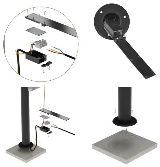 Lampada flessibile per esterni NIKA LED/12,5W/230V IP44 80 cm