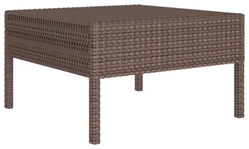 Set Divani da Giardino 7 pz con Cuscini in Polyrattan Marrone