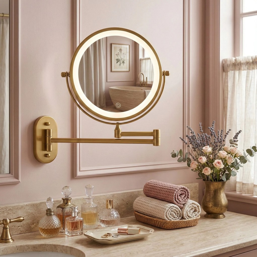 Specchio LED Glow Old Gold