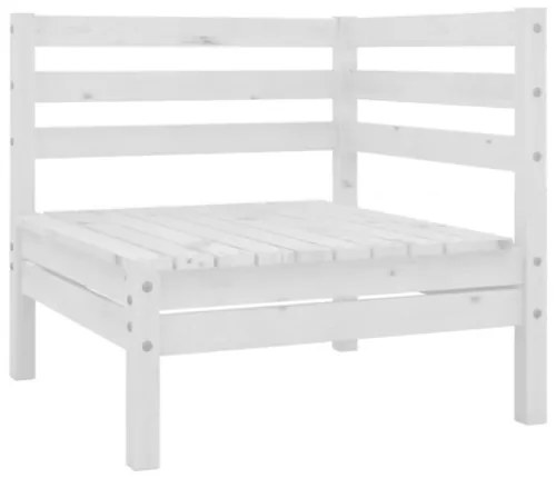 Set Divani da Giardino 6 pz in Legno Massello di Pino Bianco