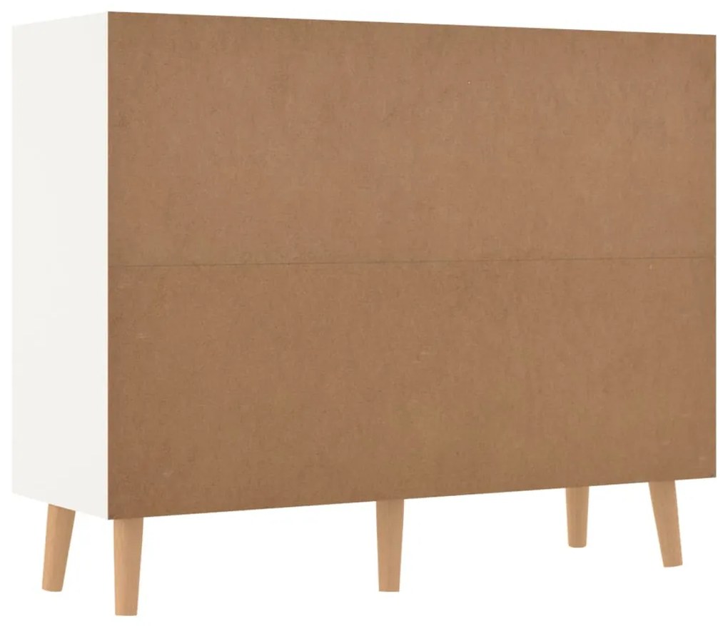 Credenza bianca e rovere sonoma 90x30x72 cm in truciolato