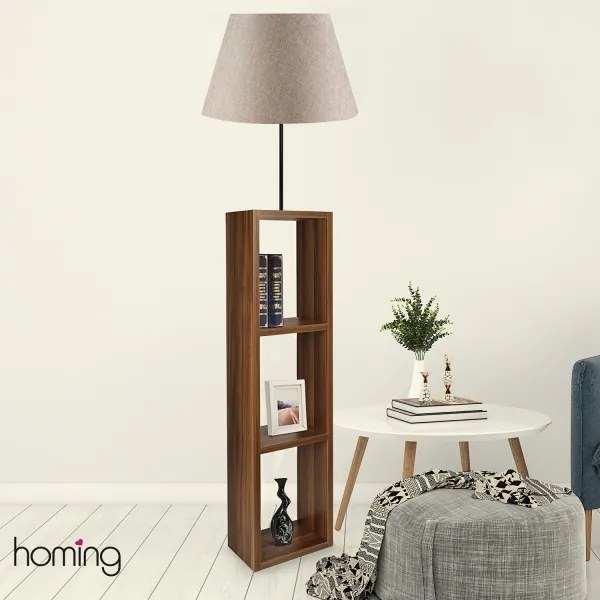 Lampada da terra AYD 1xE27/40W/230V marrone/grigio