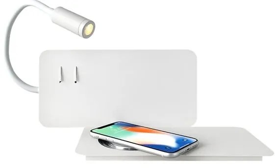 Applique LED moderno Ipno bianco, NOVECENTO bianco naturale