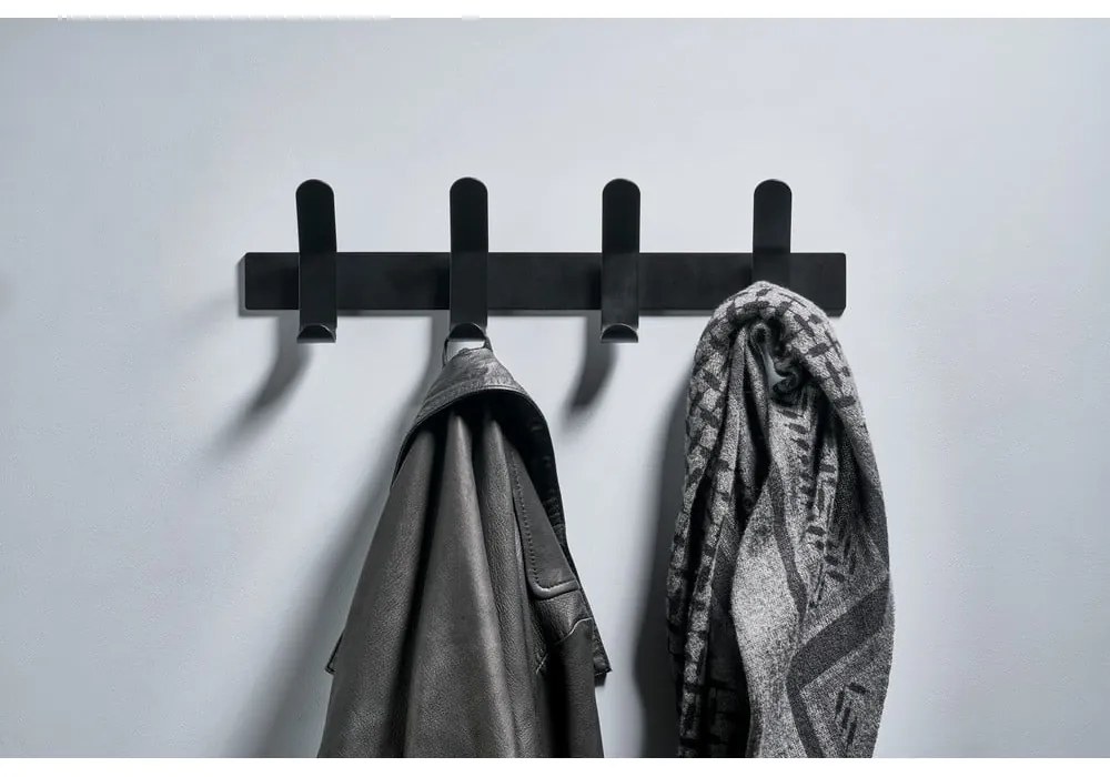 Appendiabiti da parete in acciaio grigio morbido A-Rack - Zone