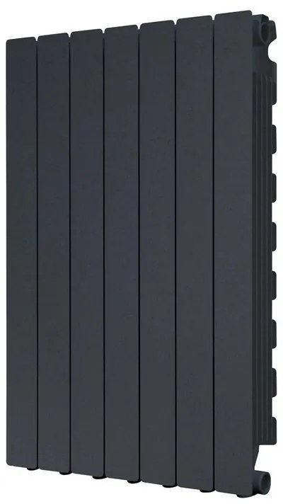 Radiatore acqua calda PRODIGE MODERN in alluminio, 7 elementi, interasse 800 mm, ardesia/slate-grey