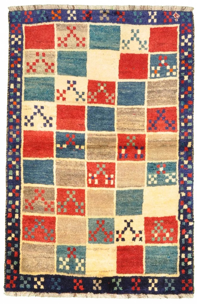 Gabbeh Tappeto 100 x 150 (Iran) Annodato A Mano