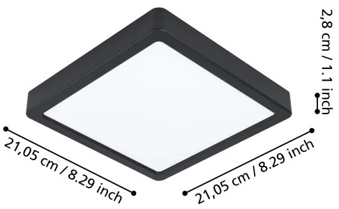 Eglo 900109 - Lampada da bagno dimmerabile a LED FUEVA-Z LED/16,5W/230V IP44