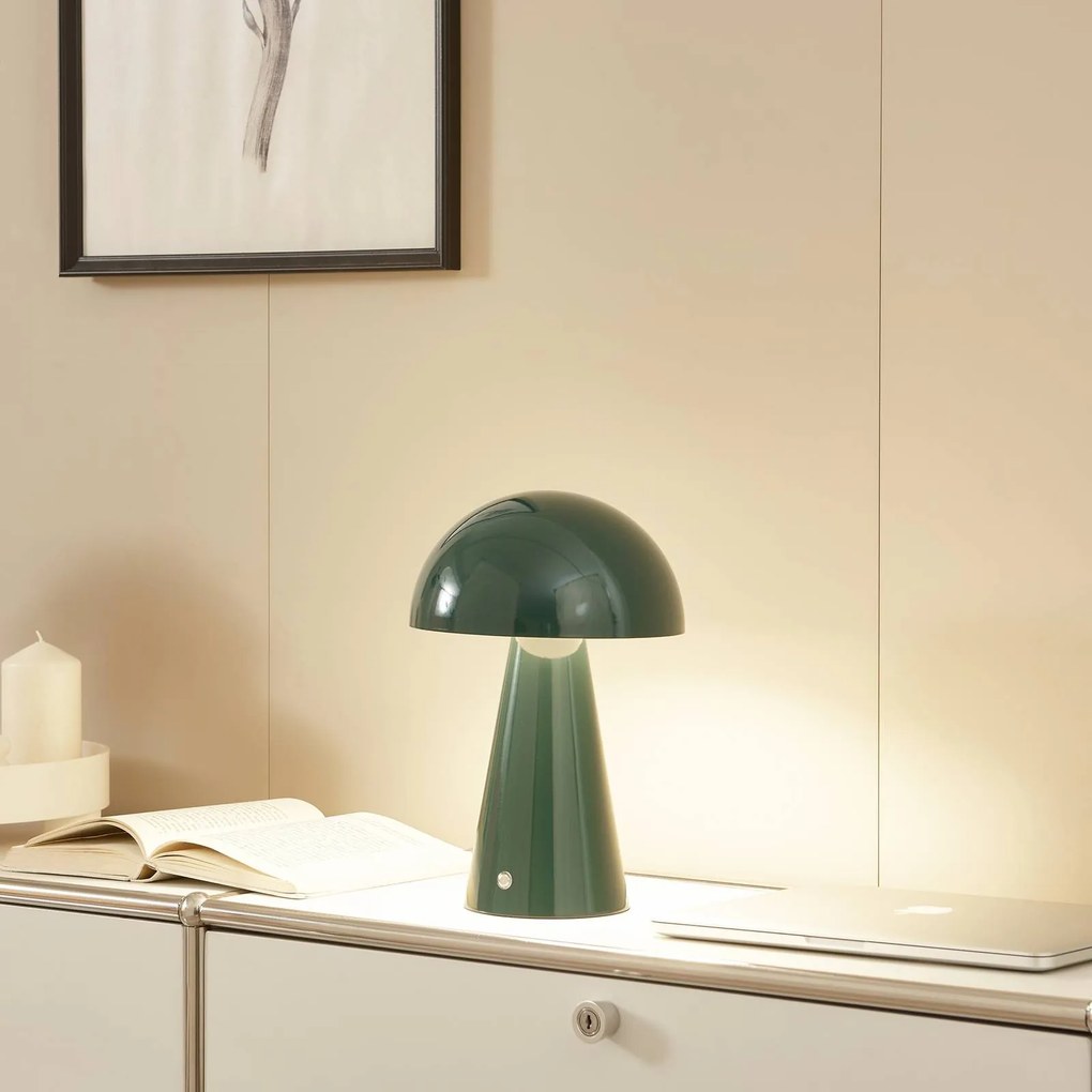 Lampada da tavolo a LED Nevijo Lindby, dimmerabile, Verde, Soggiorno / Sala da pranzo, Metallo, Moderno, Lampada da tavolo LED