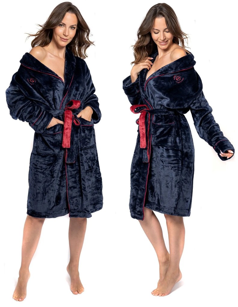 Accappatoio Roger Women Navy Red XL