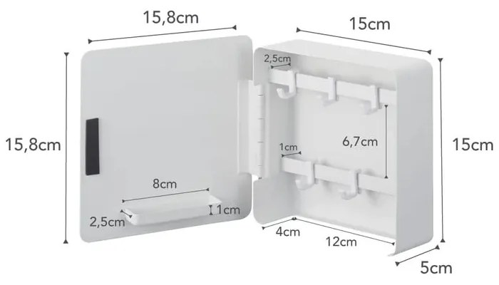 Armadietto a muro per chiavi in metallo Tower - YAMAZAKI