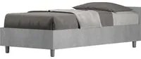 Letto Singolo 80x190 cm con Rete Nuamo Cemento