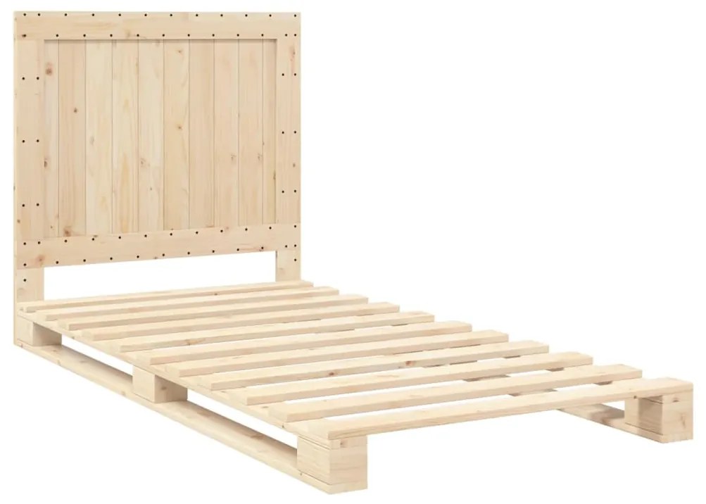 Giroletto con testiera 100x200 cm legno massello di pino