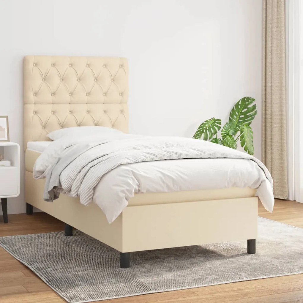 Giroletto A Molle Con Materasso Crema 80x200 Cm İntessuto /