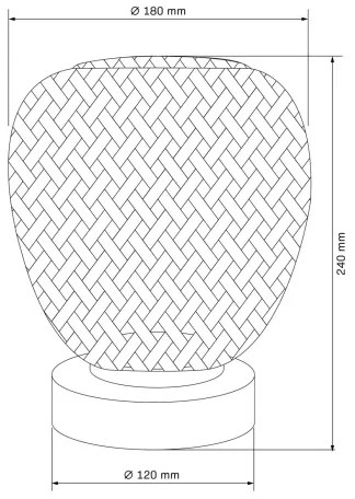 Lampada da tavolo ZANZIBAR 1xE27/20W/230V diametro 18 cm bambù