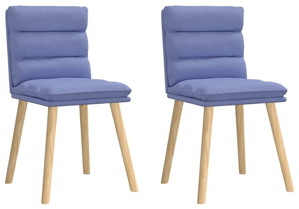 Sedie Da Pranzo 2 Pz Blu Jeans İn Tessuto /
