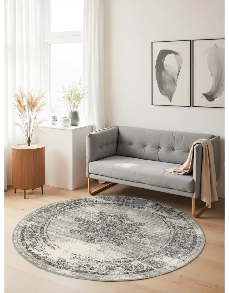 Tappeto rotondo grigio/color crema ø 120 cm Gloria Lydia – Hanse Home