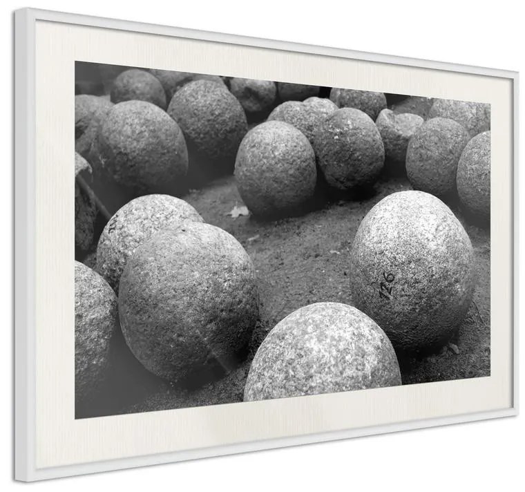 Poster  Stone Spheres  Cornice Quadri Cornice nera con pass-partout, Larghezza x Altezza Home decor 45x30