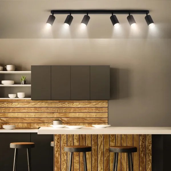 Brilagi - Luce Spot da bagno SELE 6xGU10/30W/230V IP44 nero