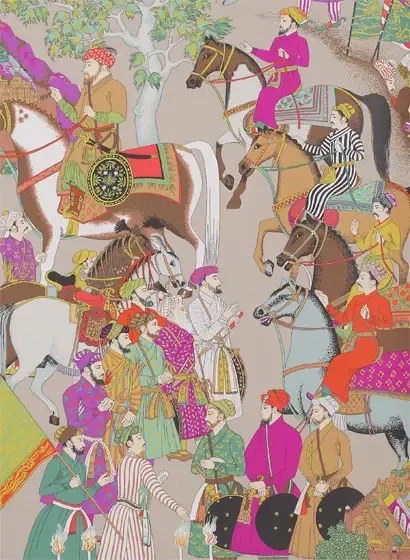 Manuel Canovas Carta da parati Dara - Taupe