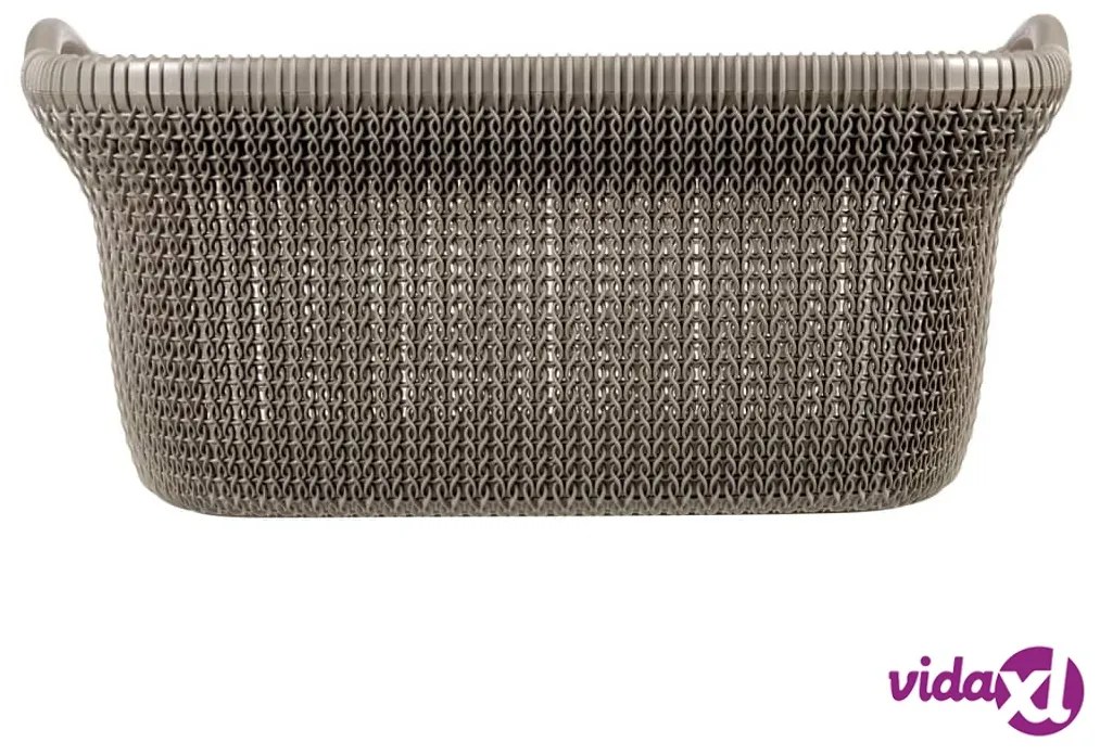 Curver Cesto Portabiancheria Knit 40 L Marrone Metallizzato