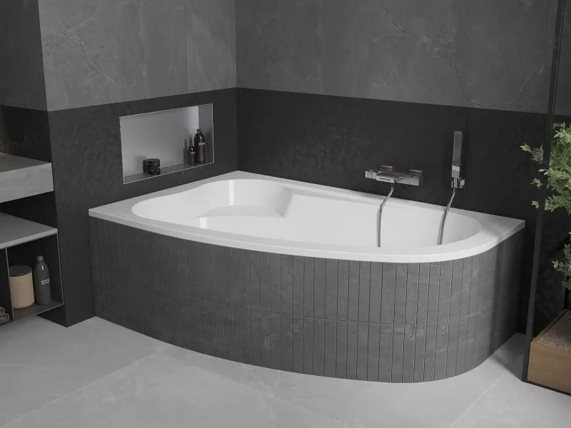 Mexen Westa vasca angolare sinistra 160 x 100 cm, bianca - 560116010001