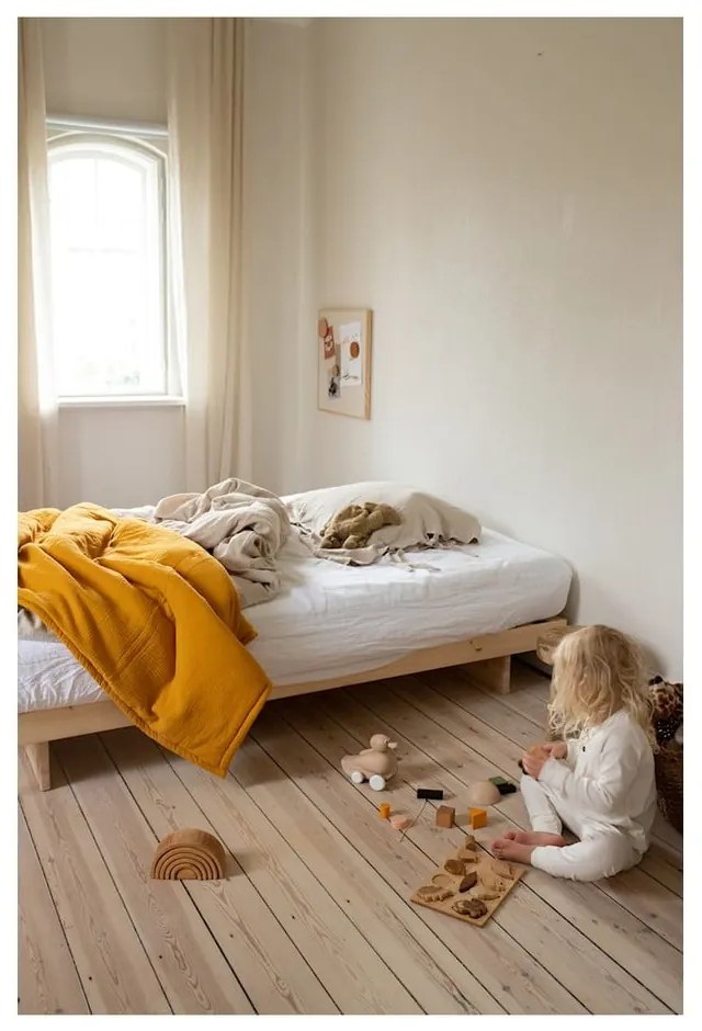 Letto matrimoniale in legno di pino 140x200 cm Kanso - Karup Design