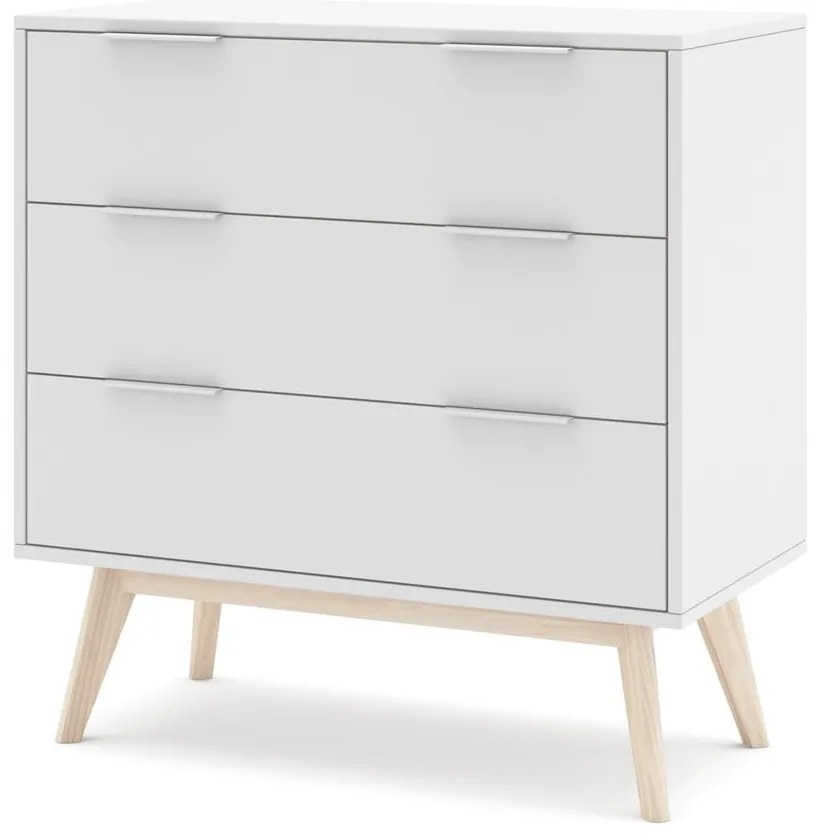 Cassettiera bassa bianca 80x83 cm Campus - Marckeric