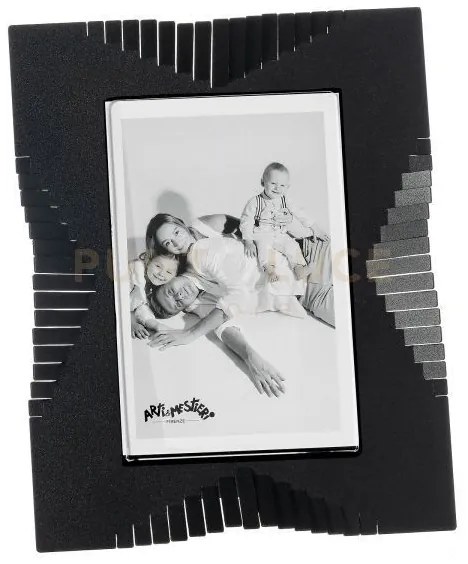 Portafoto di design riviera grande nero in ferro e polimetilmetacri...