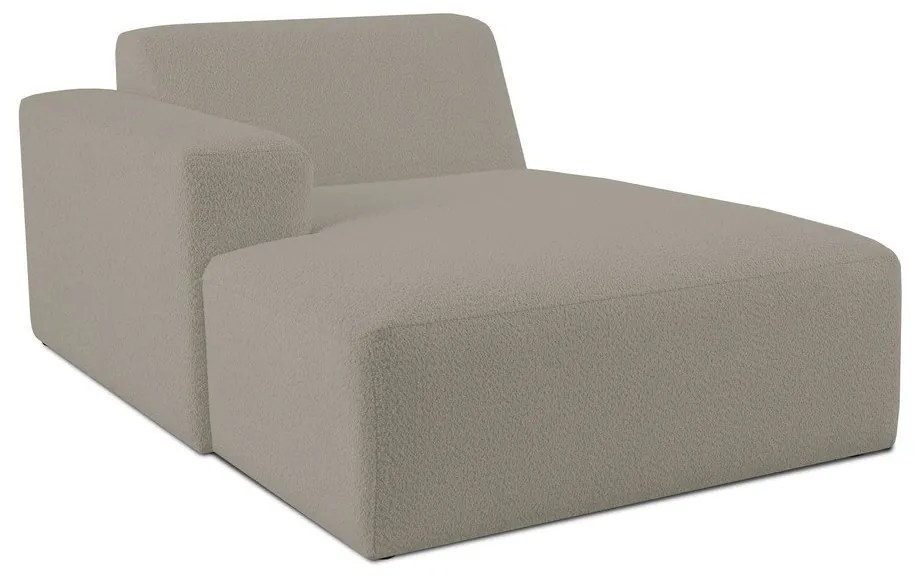 Modulo divano marrone chiaro in tessuto bouclé (angolo sinistro) Roxy - Scandic
