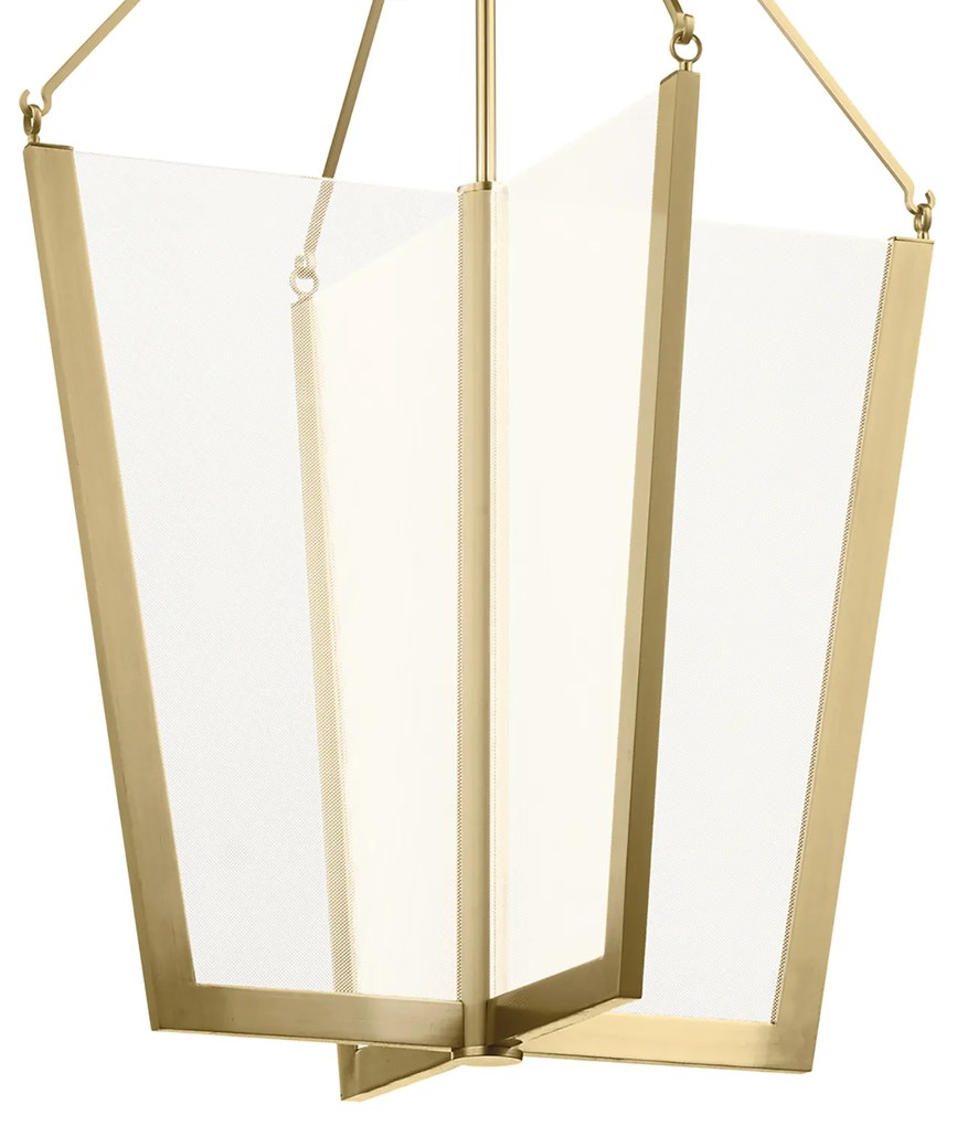 Lampadario Industrial Nordico Calters Alluminio Oro Champagne Led 72.3W 3000K