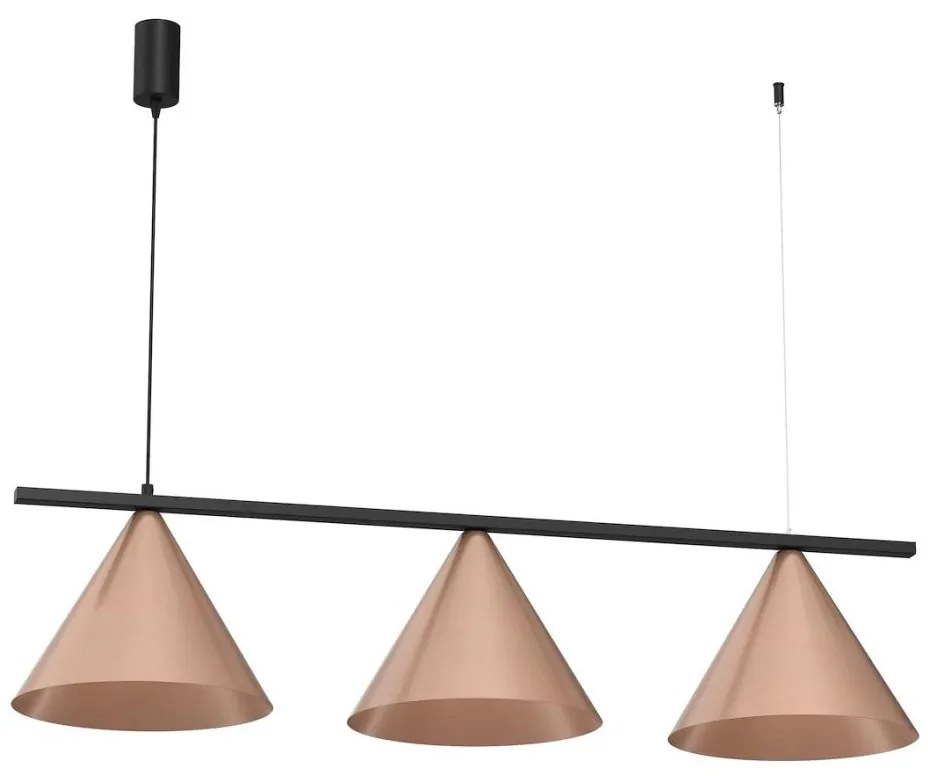 Lampadario a sospensione su cavo CAPITAL 3xGX53/15W/230V oro rosa