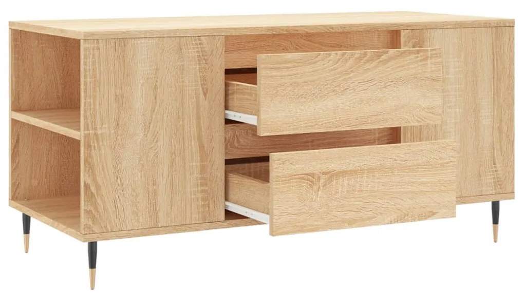 Tavolino Salotto Rovere Sonoma 102x44,5x50 cm Legno Multistrato