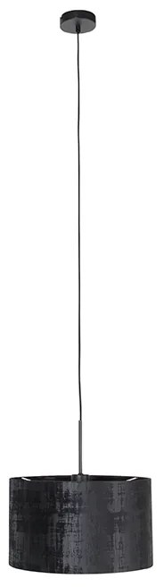 Lampada a sospensione moderna nera con paralume nero 35 cm - Combi