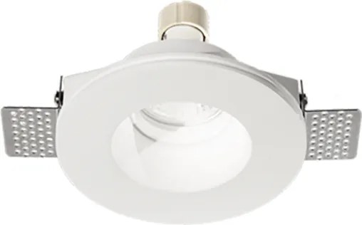 Faretto da incasso rotondo JAZZ in gesso verniciato Bianco D12 cm