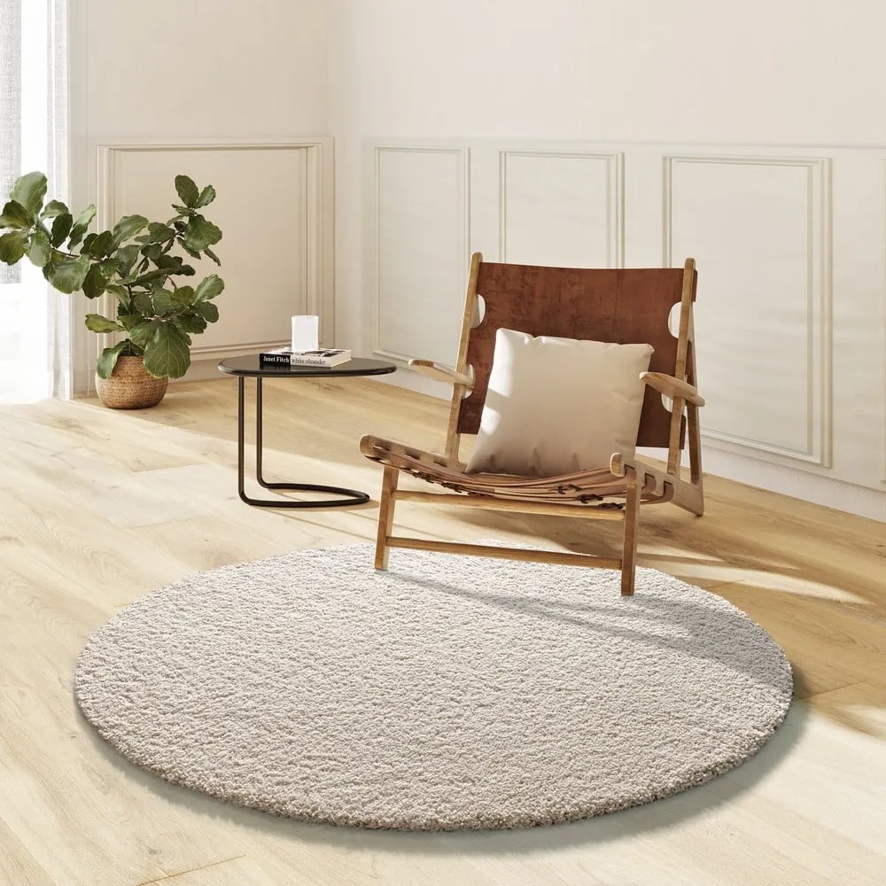 Tappeto rotondo beige ø 130 cm Norge – Universal