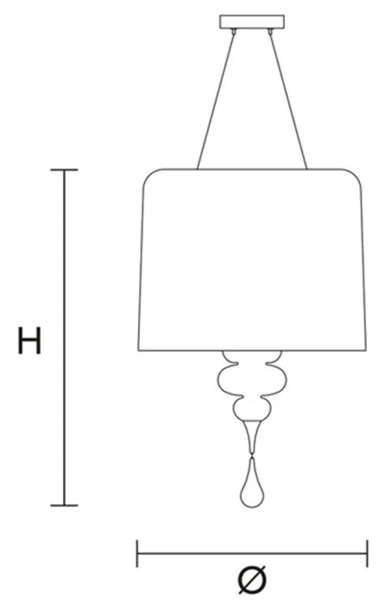 Lampadario Contemporaneo Eva In Plastica Blu Alluminio 4 Luci