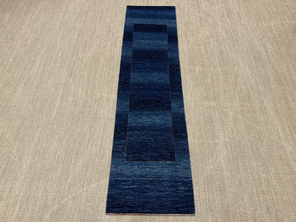 Loribaft Tappeto persiano 300 x 70 Blu (Iran) Annodato A Mano
