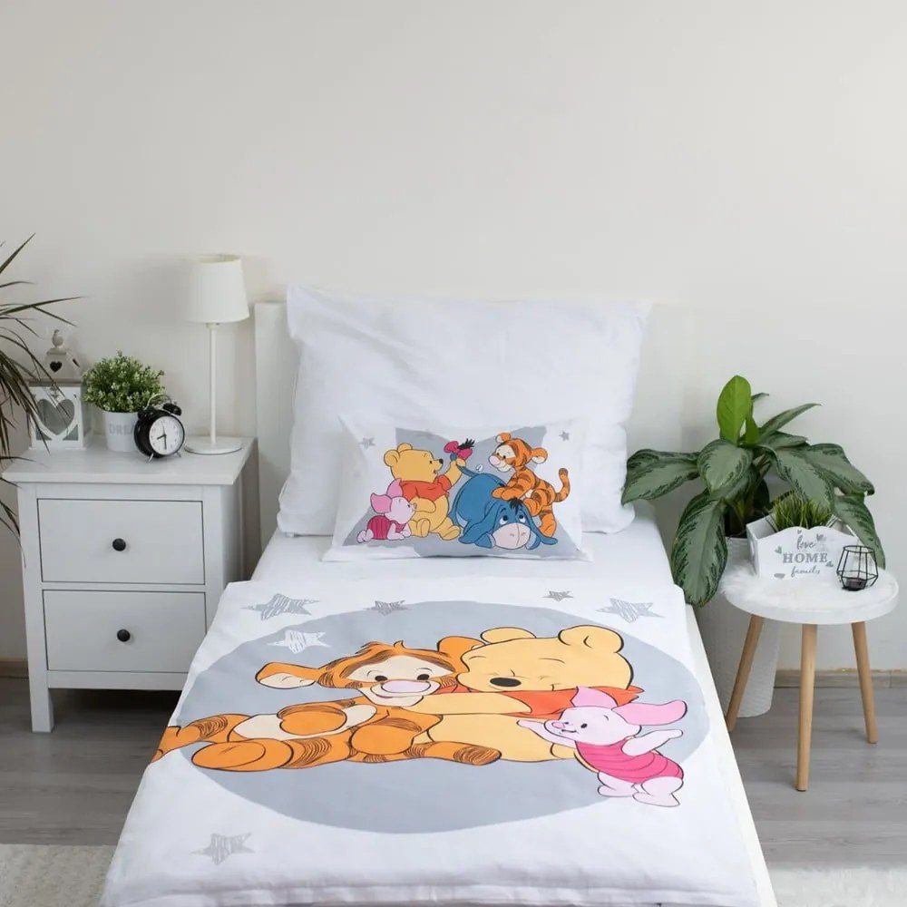 Set copripiumino e federa da bambini in cotone per culla 100x135 cm Winnie the Pooh "Stars" – Jerry Fabrics