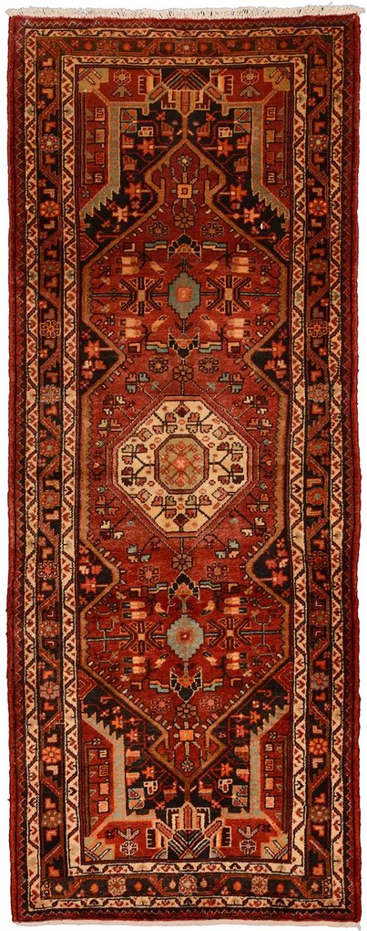 Mehraban Tappeto persiano 110 x 280 Rosso (Iran) Annodato A Mano
