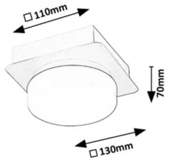 Rabalux 75001 - Plafoniera LED da bagno ATTICHUS LED/5W/230V IP44 4000K