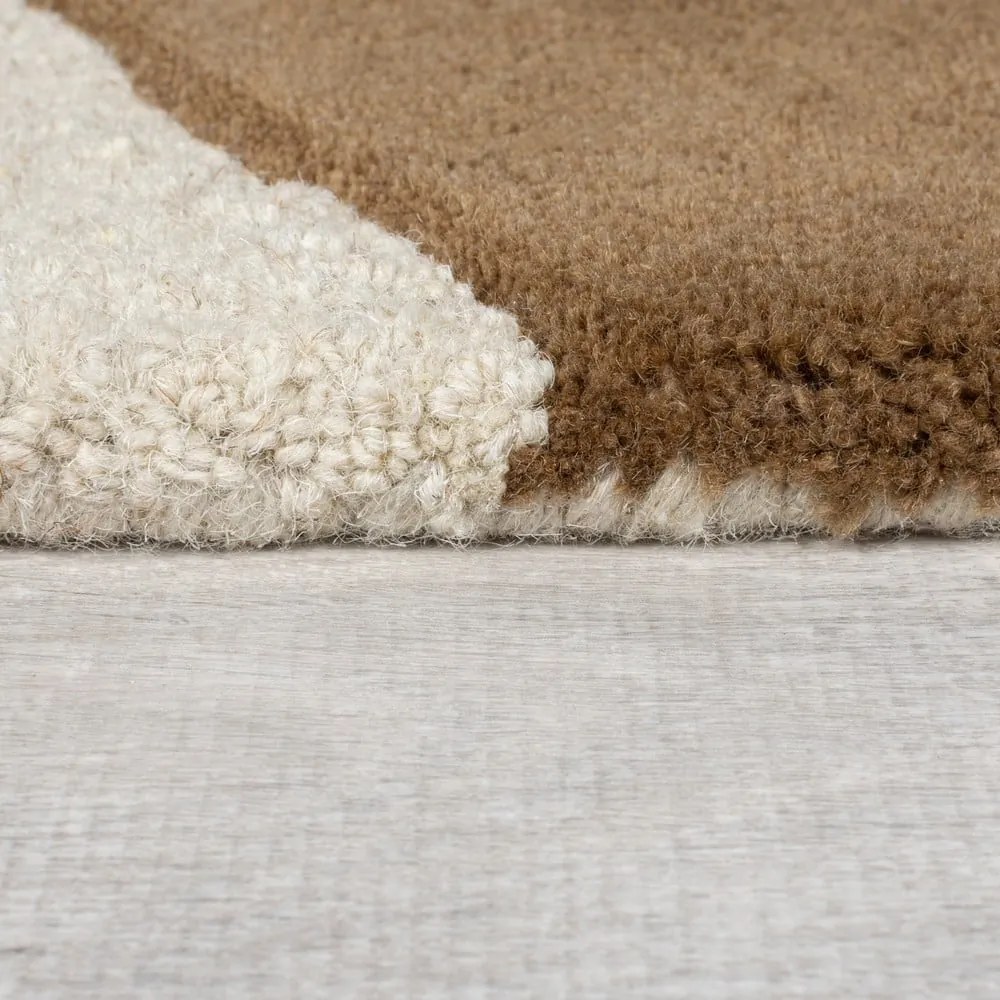 Tappeto marrone/beige in lana 120x170 cm Glow – Flair Rugs