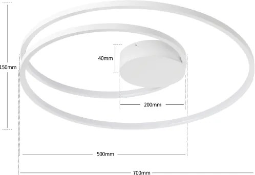 Brilagi- Lampada da soffitto LED dimmerabile TWISTER LED/75W/230V Ø 70 cm bianco + telecomando